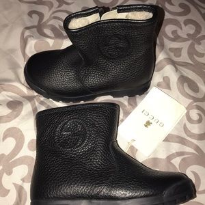Toddler Gucci boots size 22 real dyed lamb
